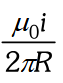 <p>Where R is the distance from the centre of the wire to that point.</p>