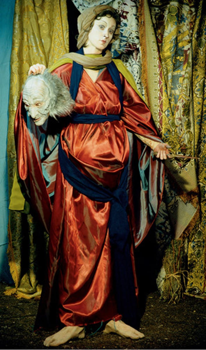 <p>History Portraits Series</p><p>Cindy Sherman</p><p>1990 CE</p><p>Form: Photograph</p><p>Function: Depicts the story of Judith killing the Assyrian general, Holofernes.</p><p>"Untitled (#228)" is from the "History Portraits" series. Here, Sherman styles herself as Judith, holding the head of Holofernes. The story of Judith killing the Assyrian general, Holofernes, by seducing him, getting him intoxicated, then beheading him is one that has been featured in a number of artworks throughout our history. Her "Untitled Film Still" series takes on the stereotypical female role that is presented in film and in the press.</p>