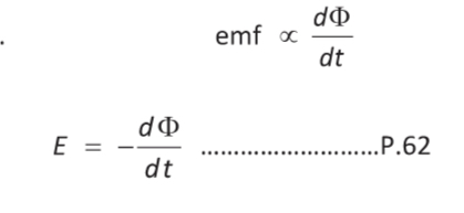 <p>If the magnetic flux lines passing through a circuit change then an emf is induced.</p><p><span>The induced electromotive force (EMF) is equal to the negative rate of change of the magnetic flux through the circuit.</span></p>