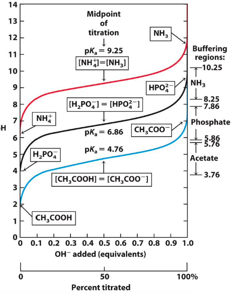 <p>Which conjugate acid/conjugate base pair would you use if you were making a solution that you wanted to stay at pH=9?</p>