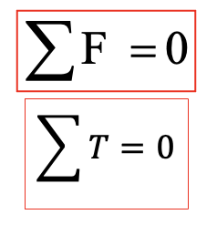 <ul><li><p>a mechanical analysiss in which teh forces acting on the system are balanced - hence the system is not accelerating </p></li><li><p>the system is either stationary or moving at a constant velocity </p><ul><li><p>known as static equilibrium</p></li></ul></li></ul>