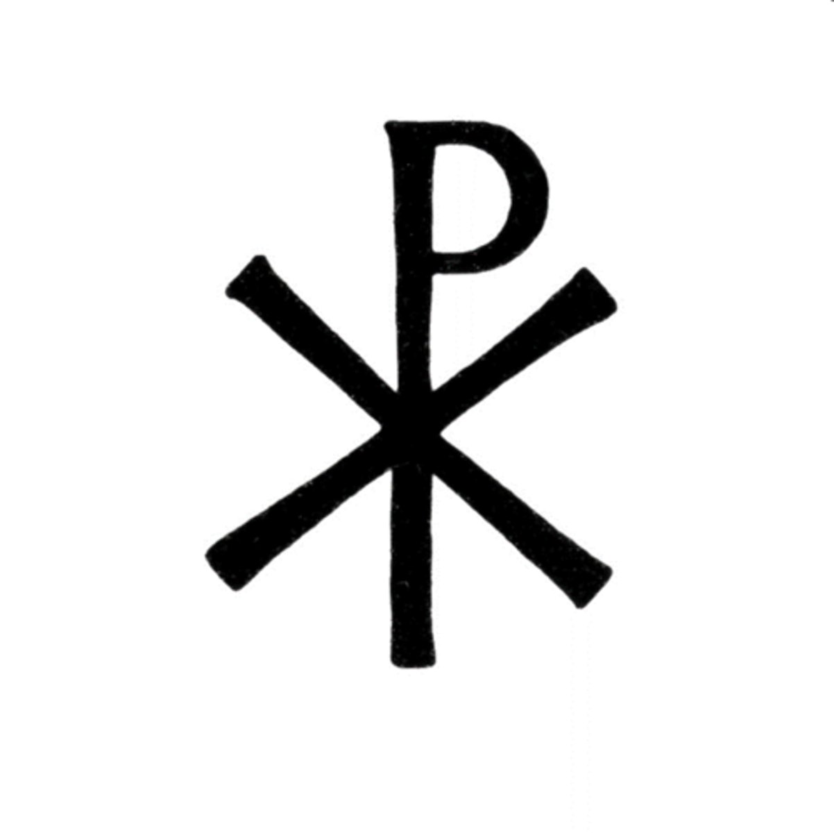 <p>a Christogram made up of the Greek letters "chi" and "rho", the first two letters of the Greek word for Christ (Christos)</p>