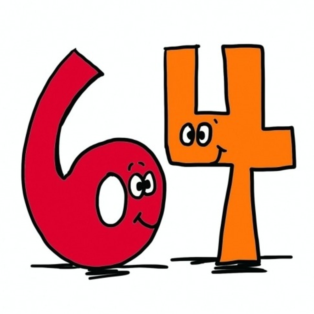 <p>sixty-four, 64</p>