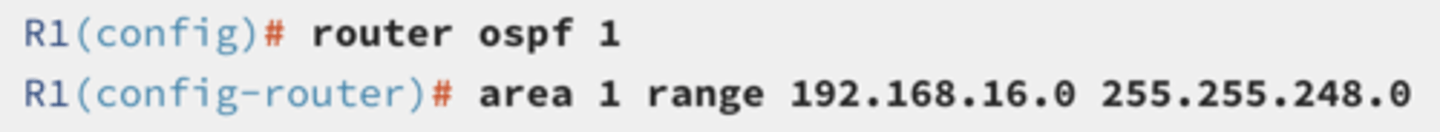 <p>area # range x.x.x.x x.x.x.x</p>