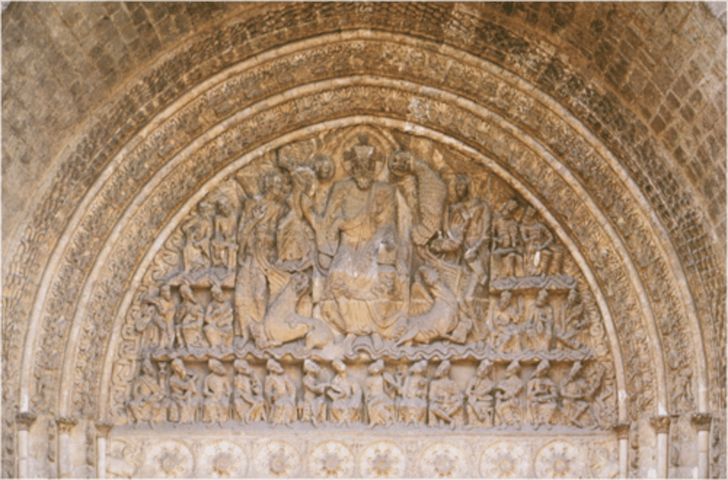 <p>Christ in Majesty, surrounded by the Four Evangelist Symbols and the 24 Elders of the Apocalypse.</p>