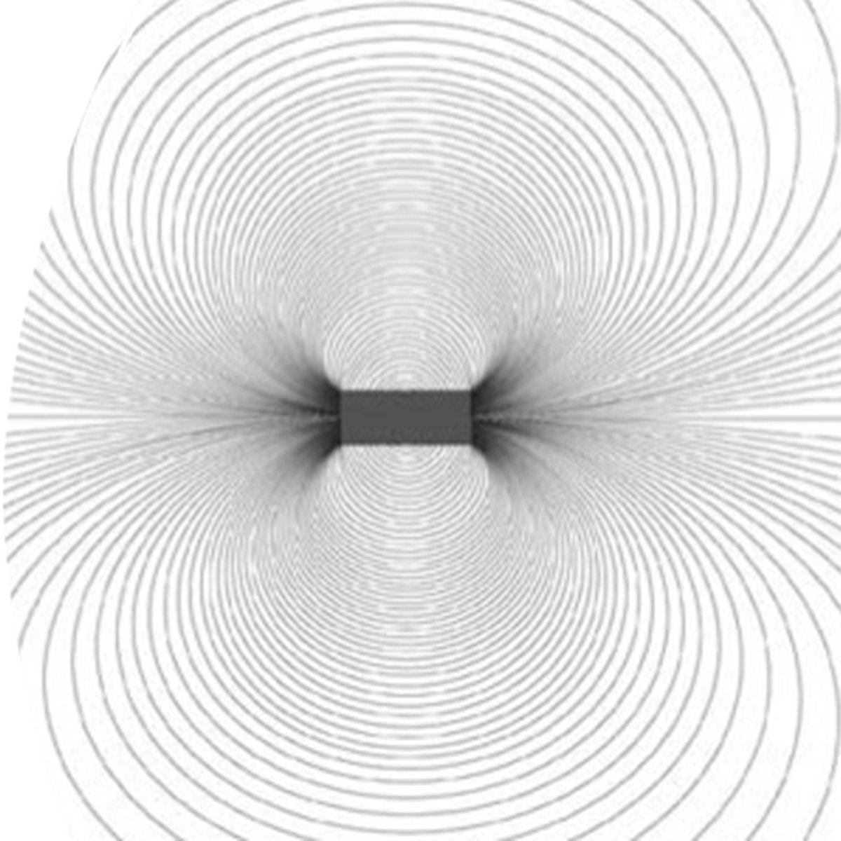 <p>The number of field lines per unit area.</p><p>More lines means it's a stronger field closer to the source.</p><p>Less lines means weaker field further from the source.</p>