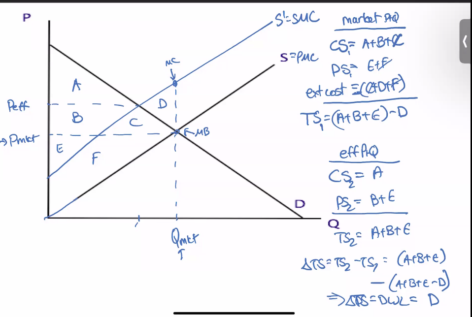<p>Graph of Negative Externality</p>