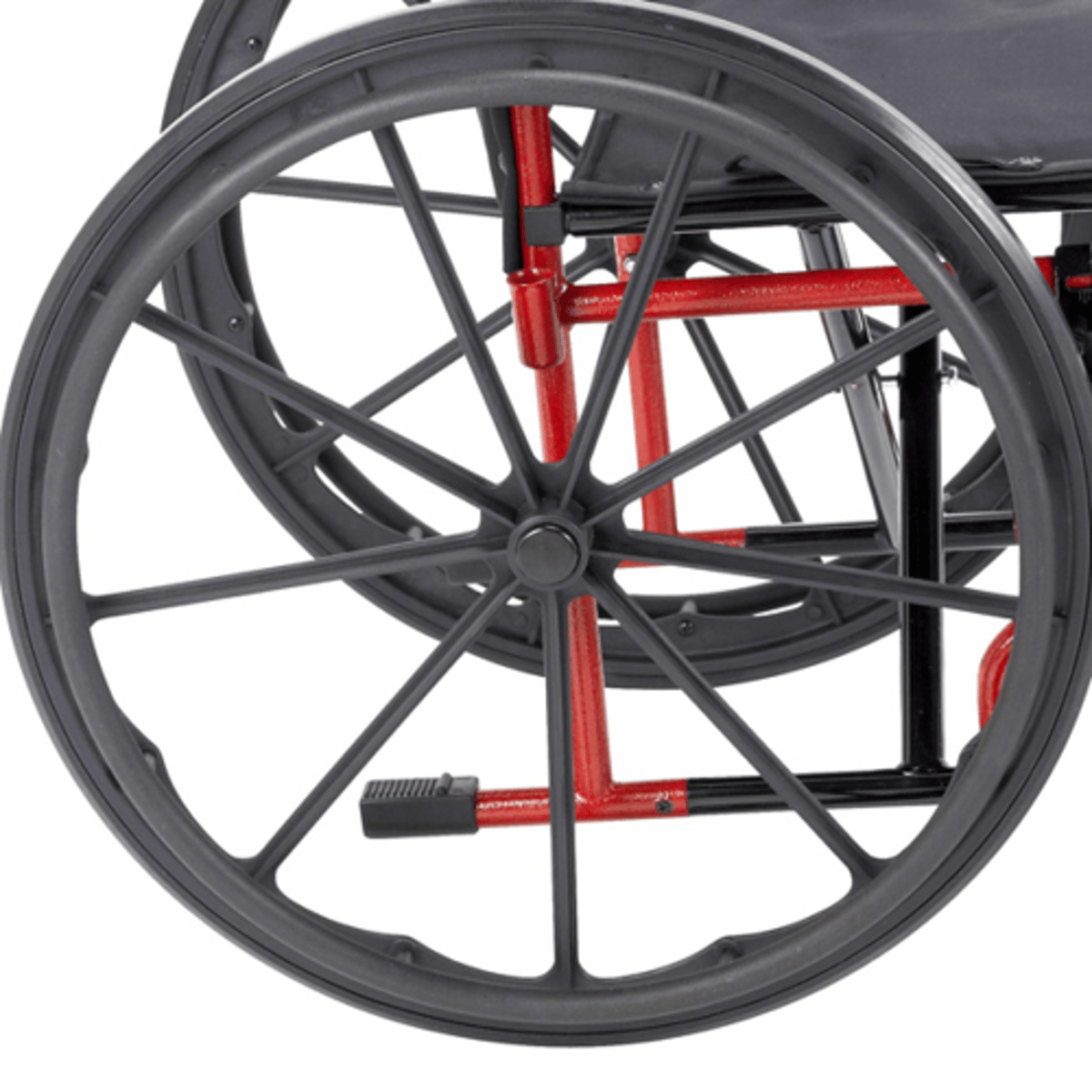 <p>- the large wheel acts as a <b>moment multiplier</b><br>- so you <b>don't need a strong force</b> to cause a moment <br>- as there's a <b>large distance from the pivot</b></p>