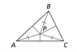 <p>point where the perpendicular bisectors of a triangle intersect, equidistant from the vertices.</p>