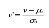 <p>(number given - mean) / std dev</p>