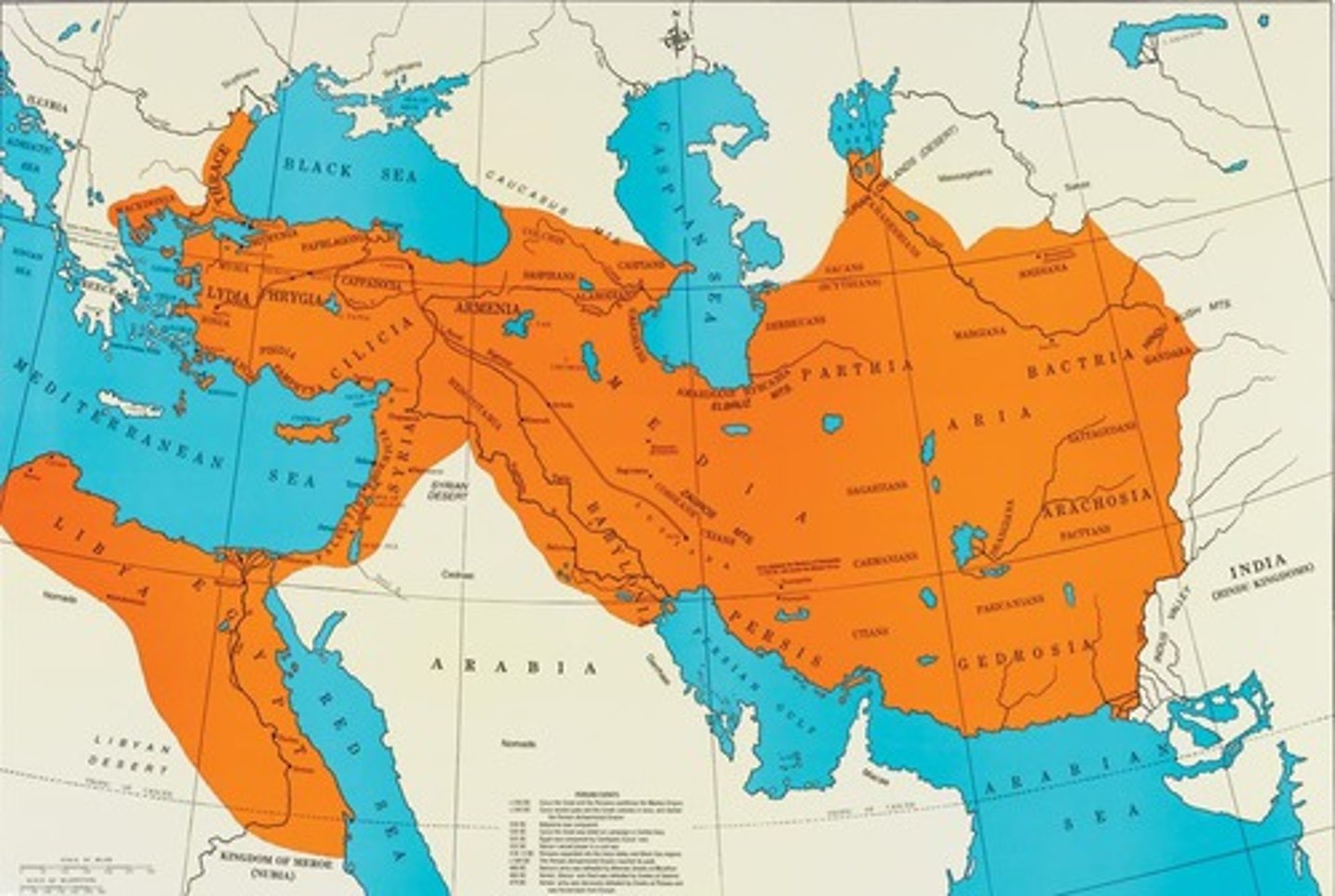 <p>Empire that emerged in Southwest Asia (Middle East) during the Classical era, established by Cyrus the Great. It covered most of the ancient world (spanning 3 continents- Asia, Europe, and Africa), and was made up of the Achaemenids, Parthians, and Sassanids.</p>