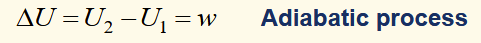 <p>The property of the system whose change is found through expressing the change of state (independent of path) in an adiabatic process in terms of the work required.</p>