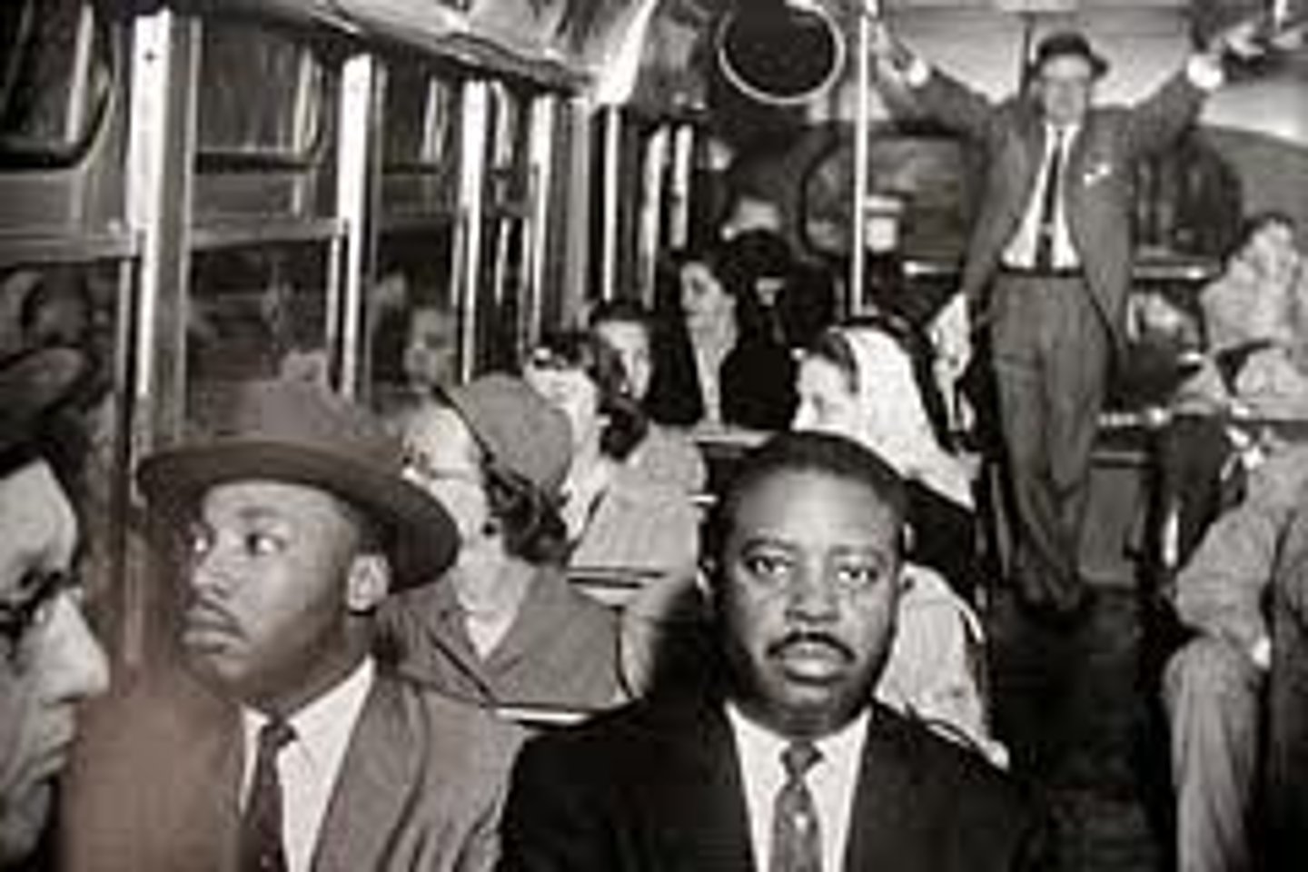 <p>Congress of Racial Equality, organized resistance in civil rights movements, such as groups of people riding into segregated south on buses to challenge lack of enforcement for desegregation laws</p>