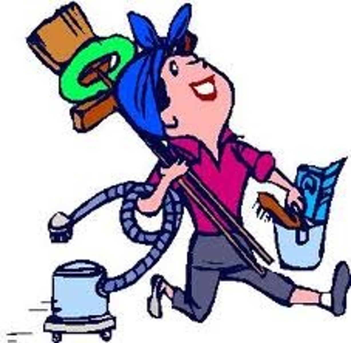 <p>to clean (a house)</p>