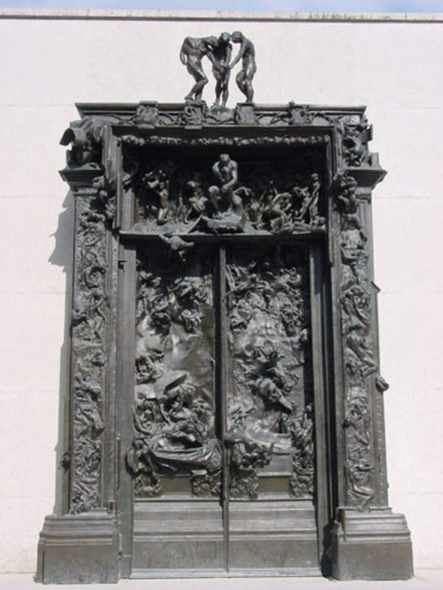 <p>A monumental bronze sculptural group work by French artist Auguste Rodin that depicts a scene from the Inferno, the first section of Dante Alighieri's Divine Comedy.</p>