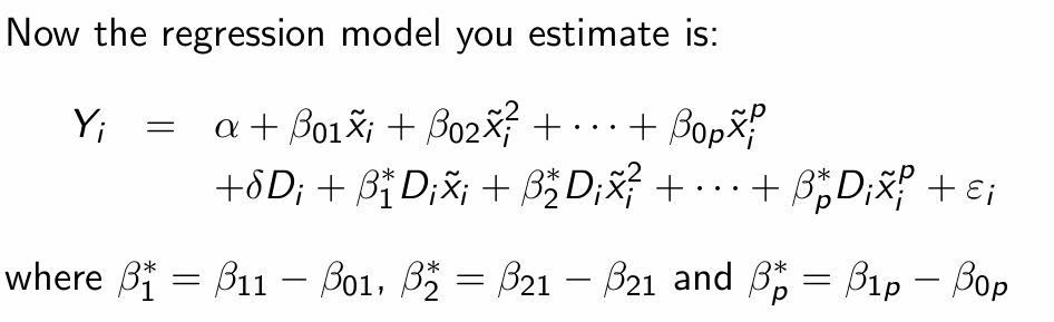 <p>Are beta terms the same for D = 0 and D = 1?</p>