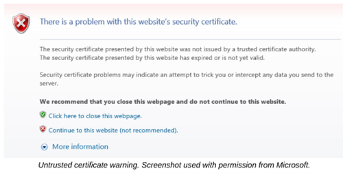 <ul><li><p>Padlock </p><ul><li><p>Certificate is valid and trusted - click for info</p></li></ul></li><li><p>Padlock + Green Address bar</p><ul><li><p><span>Certificate is <u>highly trusted</u> - site owner has gone through even more <u>rigorous</u> <u>identity validation procedure</u></span></p></li></ul></li><li><p>Maroon Address Bar</p><ul><li><p>Certificate is untrusted</p></li><li><p>Site will be blocked by warning message</p></li></ul></li></ul><p></p>
