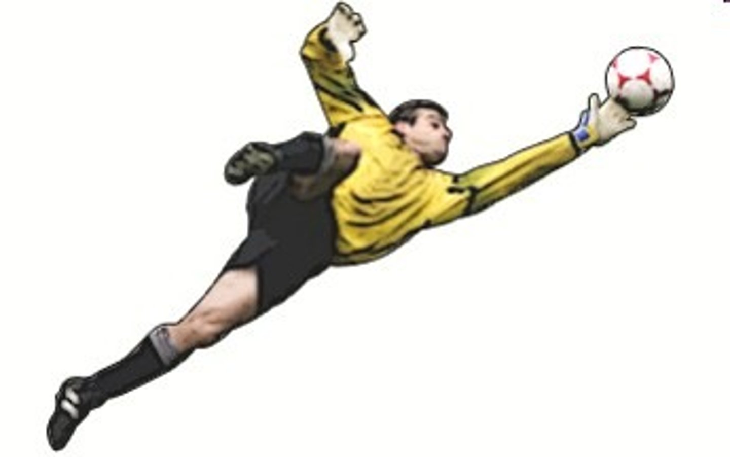 <p>goalkeeper</p><p>1 multiple choice option</p>