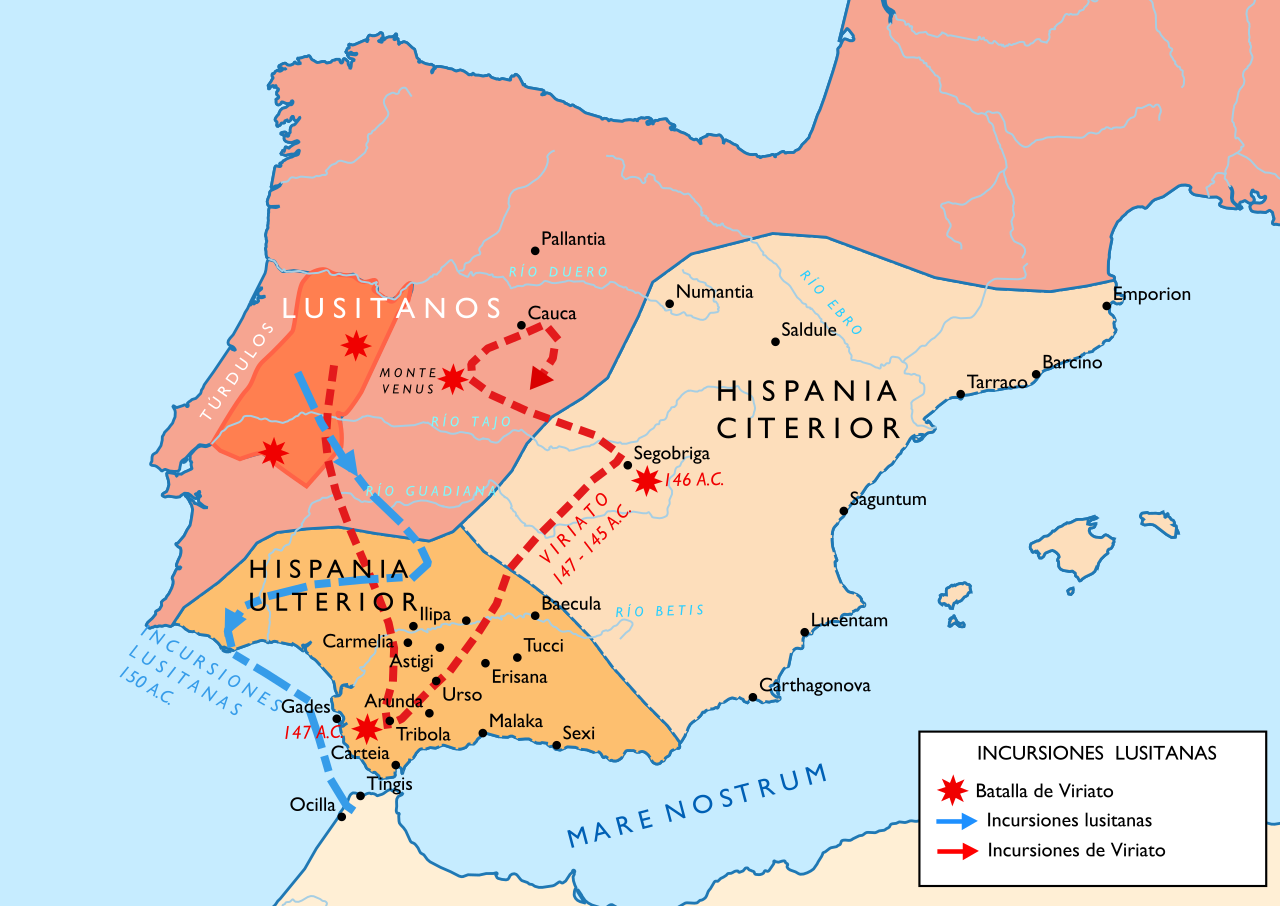<p>155 BCE - 139 BCE - Lusitanian Wars (All Facts) </p>