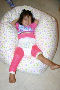 <p>body and spica cast encases</p>
