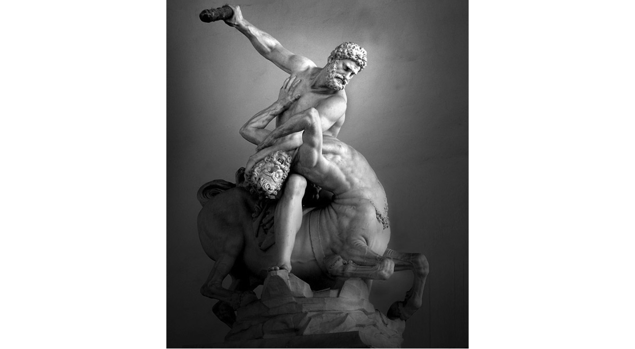 Hercules and Nessus, 1599. Giambologna 