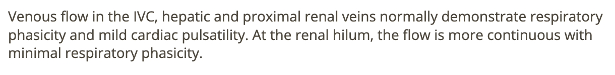 <p>a) respiratory phasicity + mild pulsatility </p>