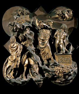 <p><span>Ghiberti, <em>Sacrifice of Isaac</em>, 1401-1402</span></p>