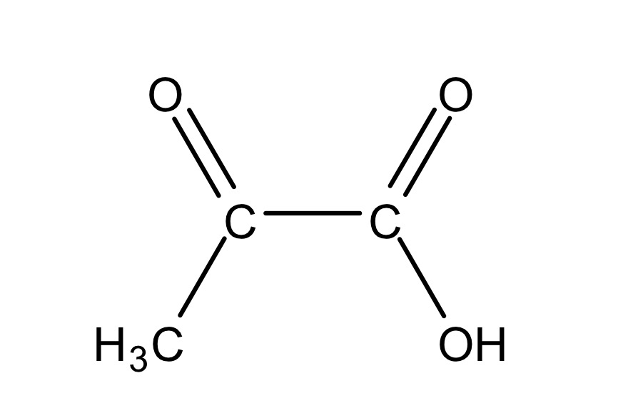 <p>2-Oxopropansäure (Pyruvat in Salzform)</p>