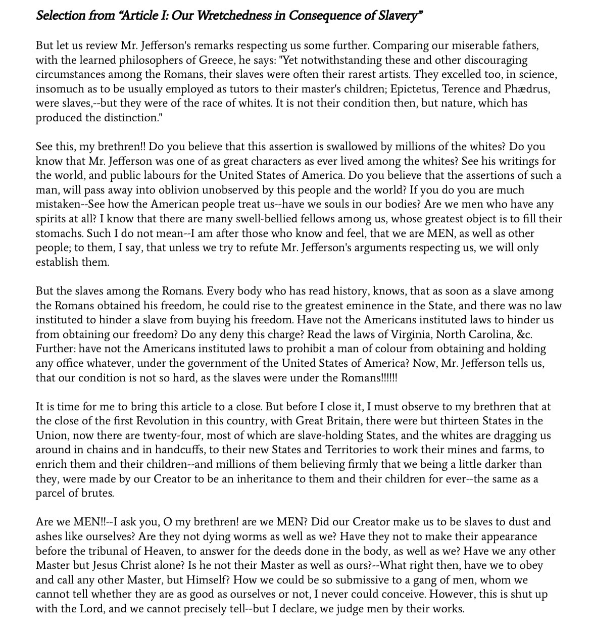 <p>#48 Appeal by David Walker, 1829</p>