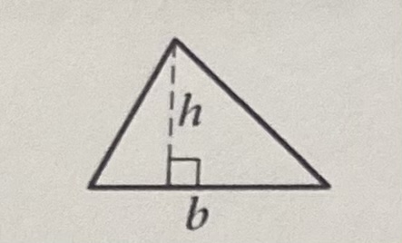 <p>How do you find the area of a triangle?</p>