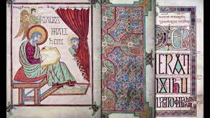 <p>Lindisfarne Gospels</p>