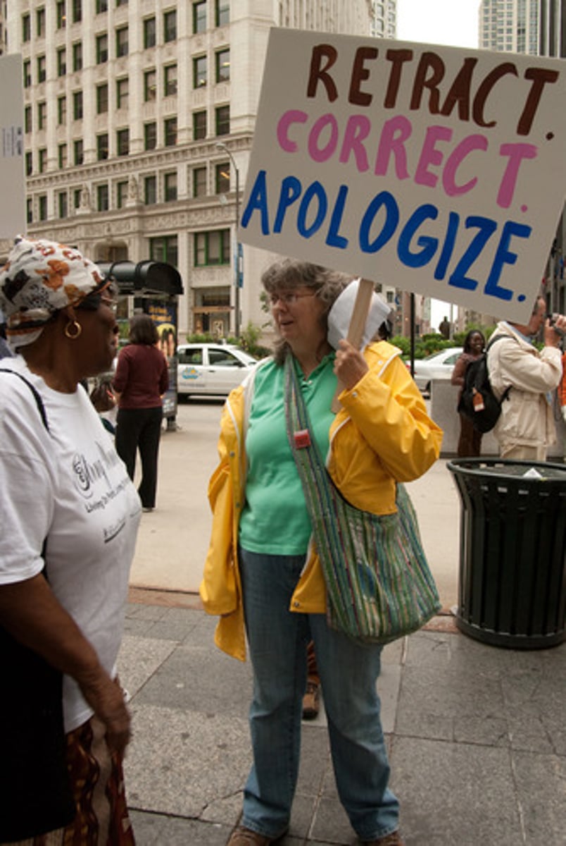 <p>(v.) to withdraw a statement or belief to which one has previously been committed, renounce, retract</p>