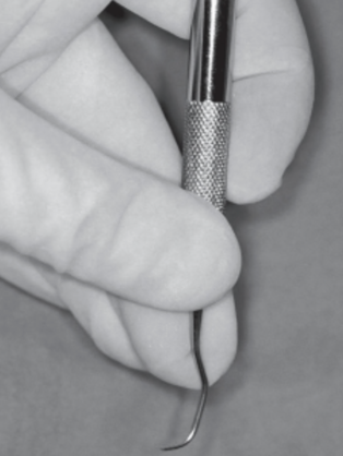 <p>Identify this method of holding a dental instrument</p>