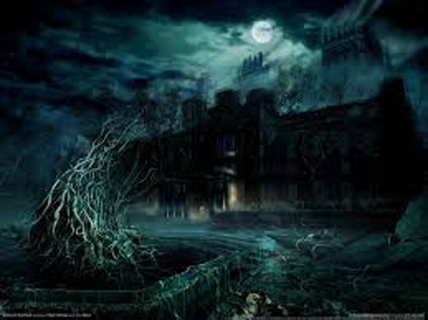 <p>dark, gloomy</p>