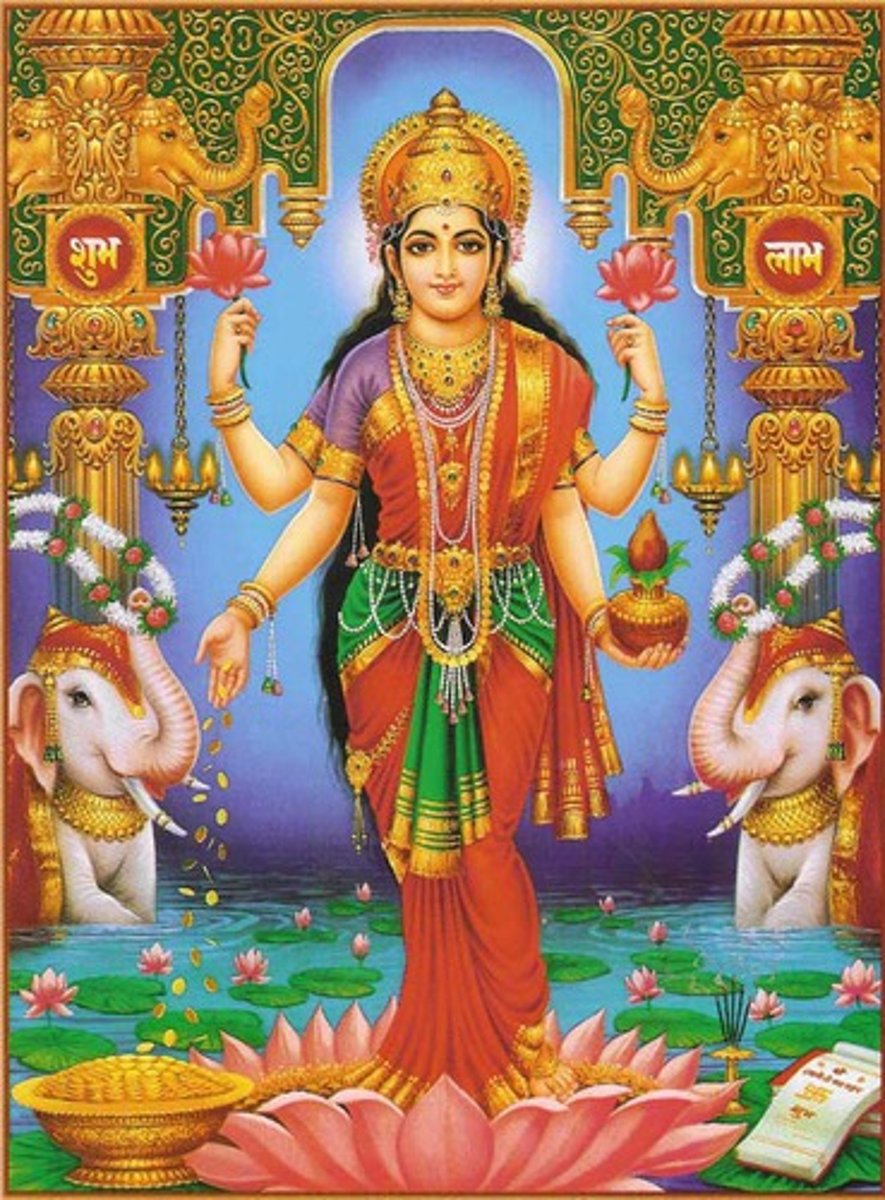 <p>Hindu goddess of fortune and prosperity</p>
