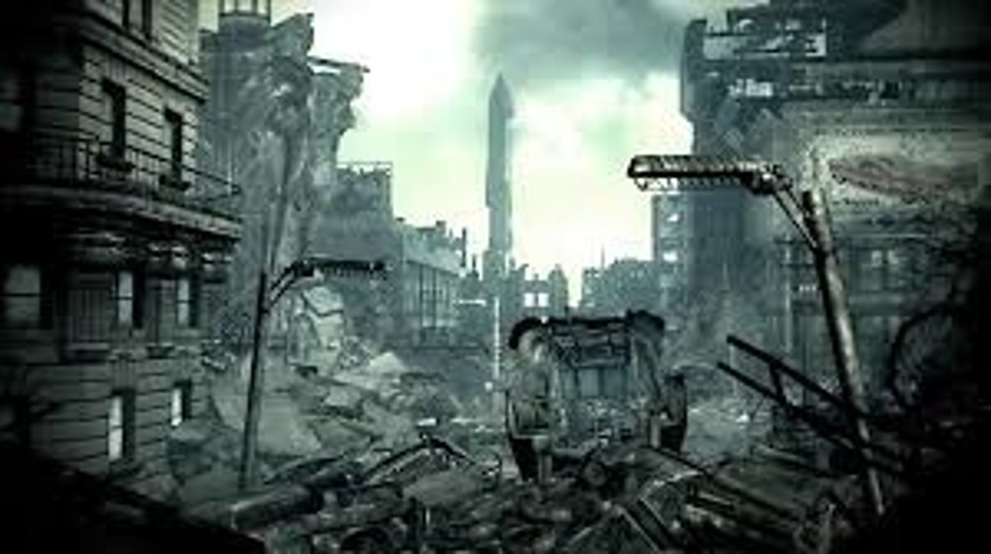 <p>typical of or featuring an imaginary place or state in which everything is extremely bad or unpleasant</p>