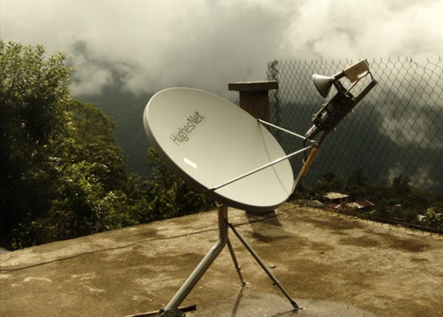 <p>via satellite</p>