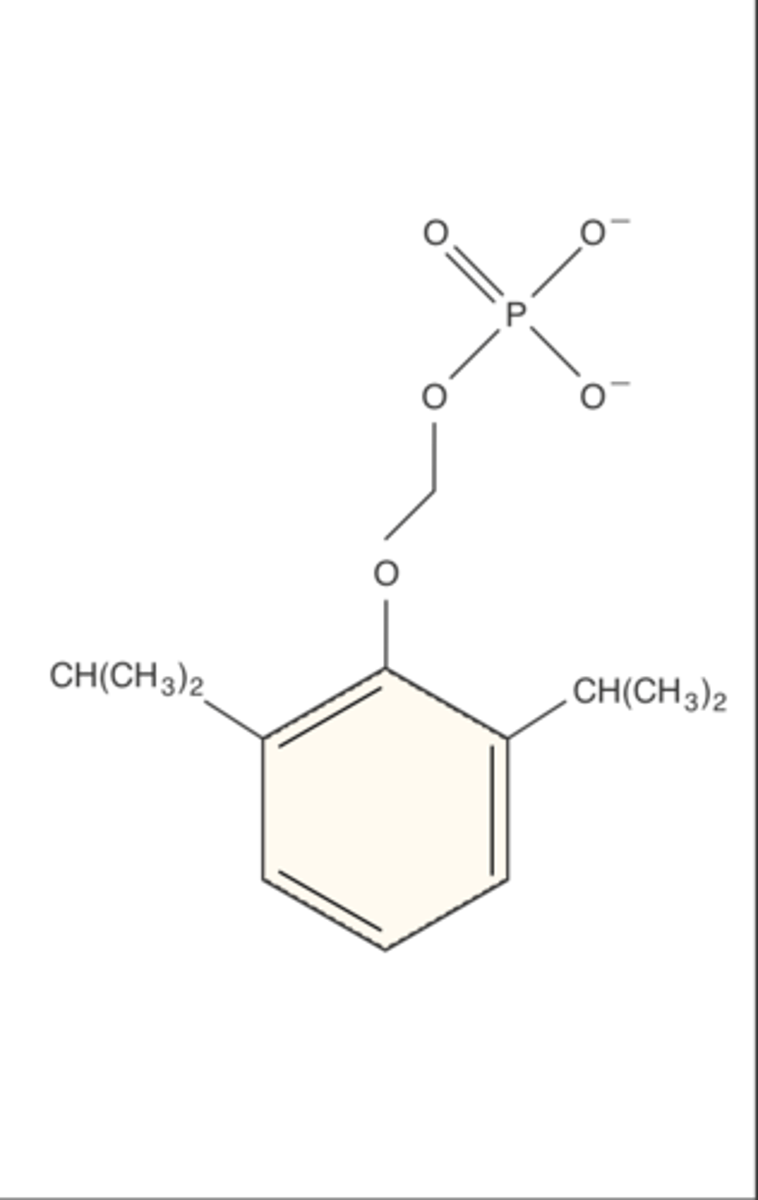 <p>Chemical name:Phosphono-O-methyl 2,6 diisopropylphenol</p><p>Class: Isopropylphenol</p>