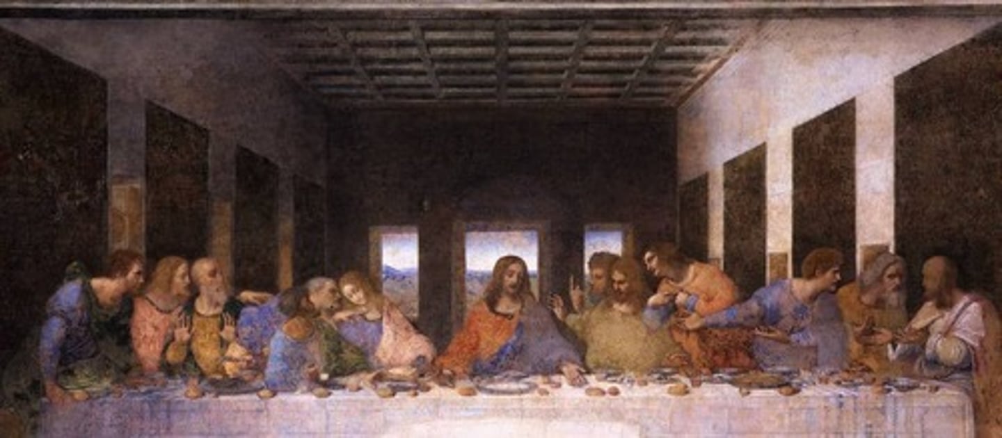 <p>The Last Supper, Leonardo DaVinci, 1495-1498</p>