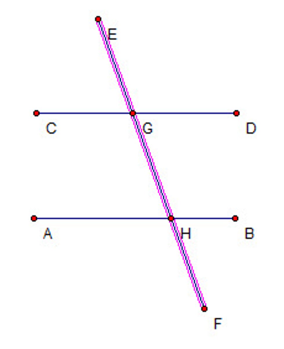 <p>a line that intersects two or more lines in the same plane at different points</p>