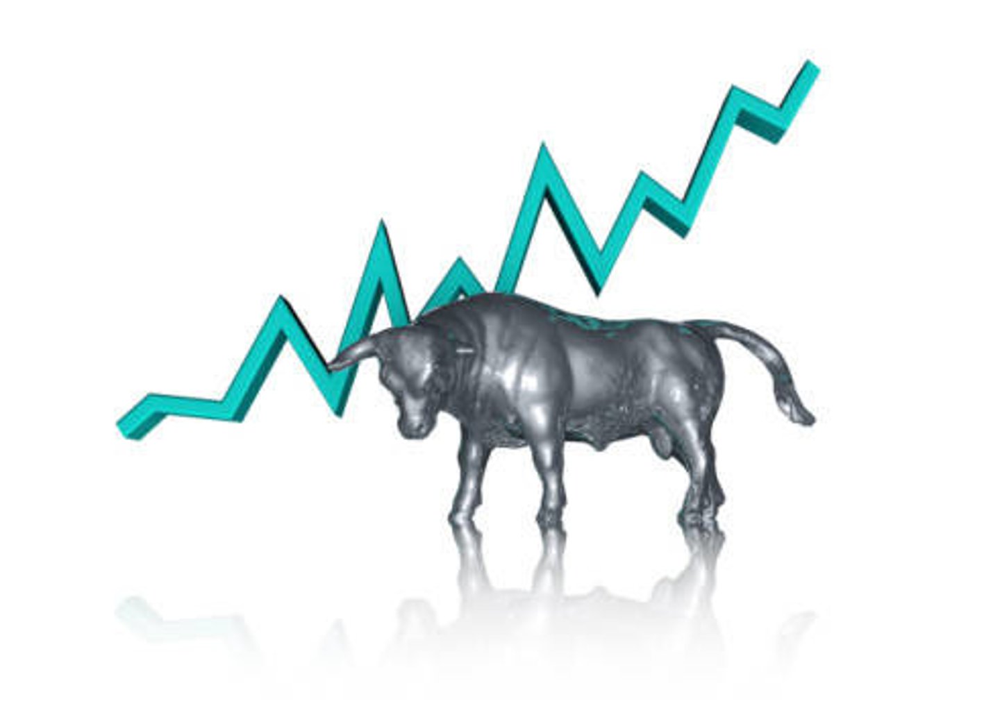 <p>A stock market with steadily increasing stock prices</p>