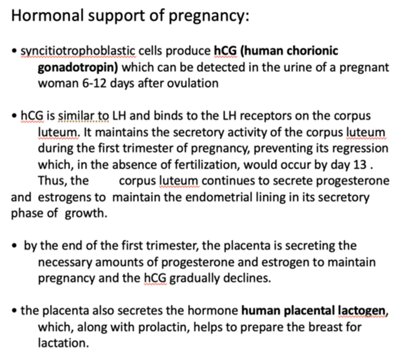 <p>hCG (human chorionic gonadotropin)</p>