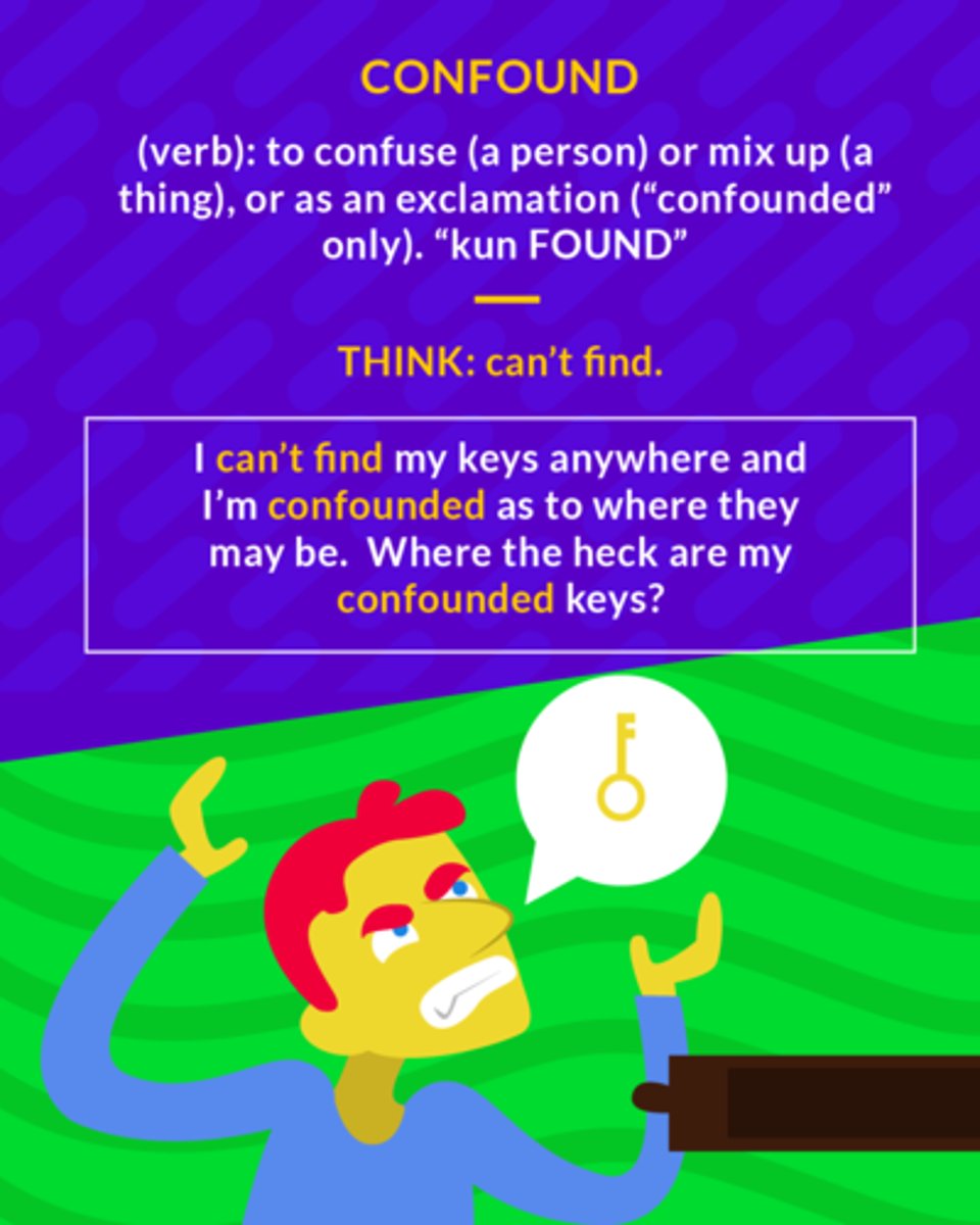 <p>(verb) to confuse</p>