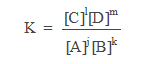 <p>Equilibium Constant</p><p>on a reaction</p><p>jA + kB &gt;&lt; lC +mD</p><p>the law mass action = picture</p>