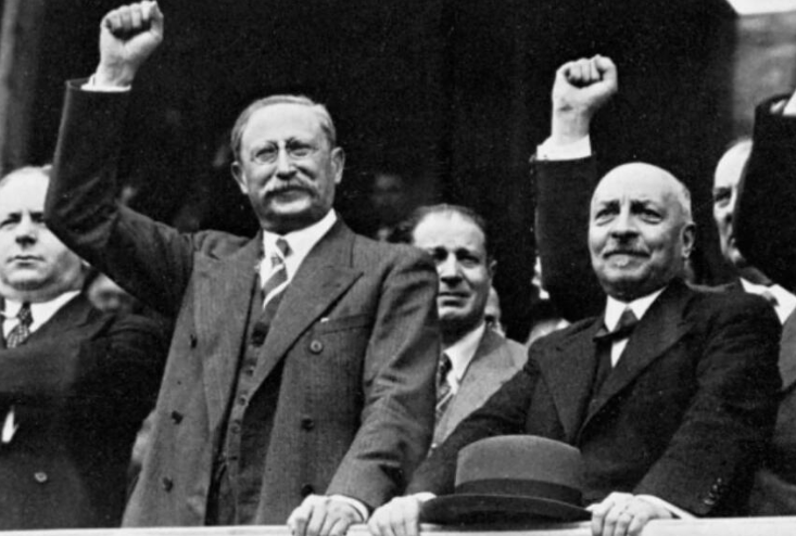 <p>Blum, Daladier, Thorez</p>