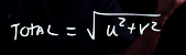 <p>Add the square root of the speed² and velocity²</p>