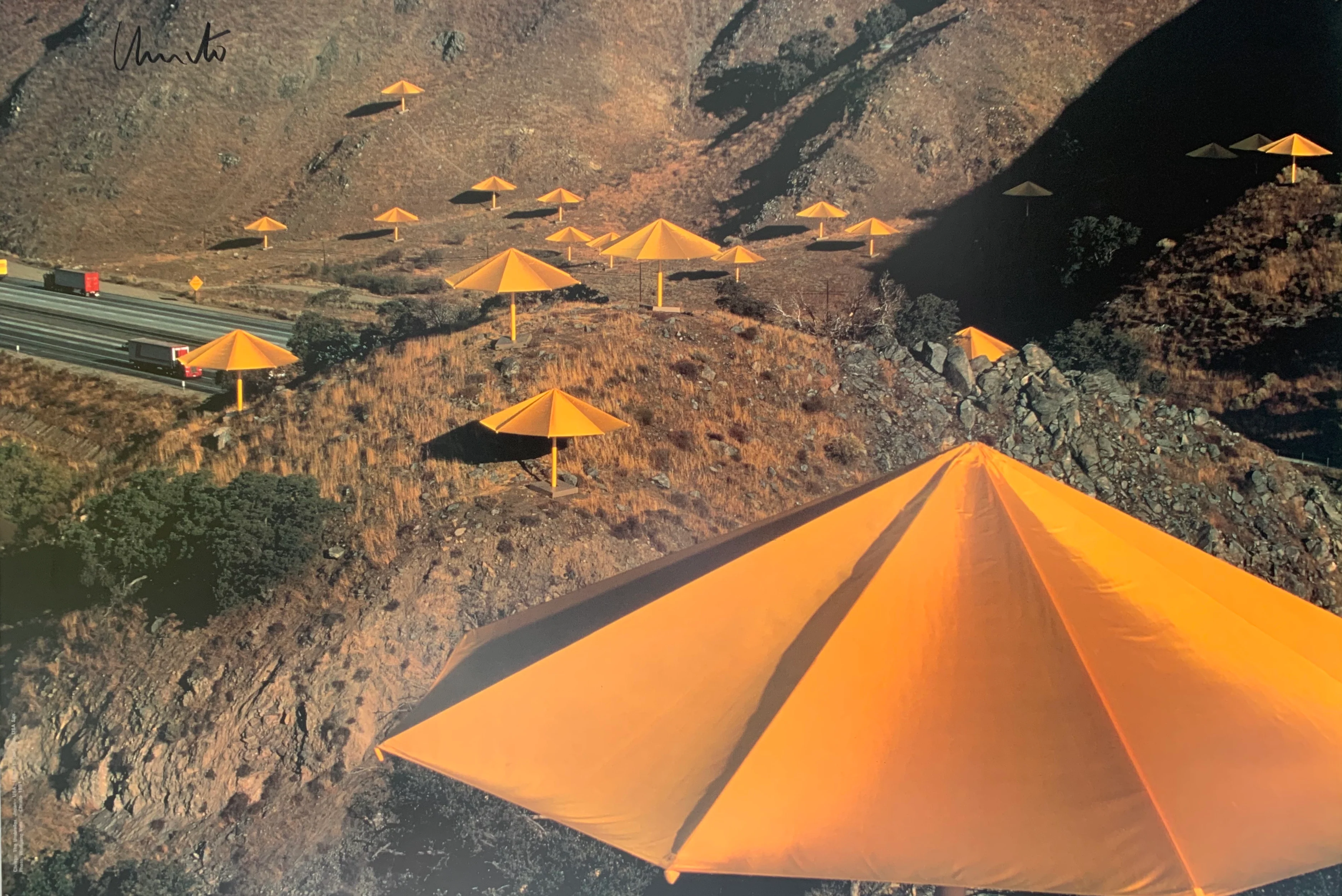 <p>“Umbrella Project” Christo &amp; Jeanne-Claude, 1991</p>