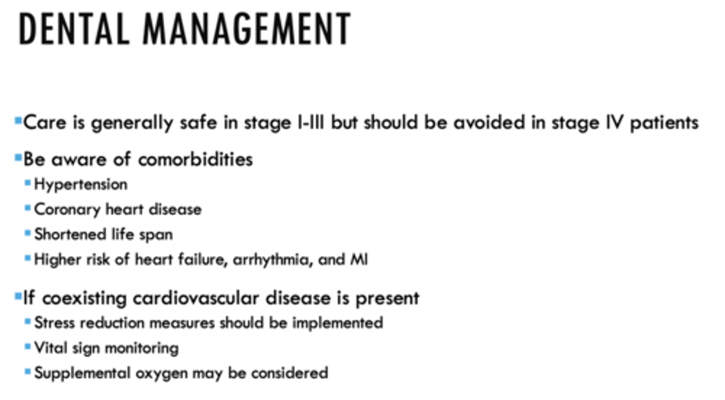 <p>- Stress reduction measures should be implemented</p><p>- Vital sign monitoring</p><p>- Supplemental oxygen may be considered</p>