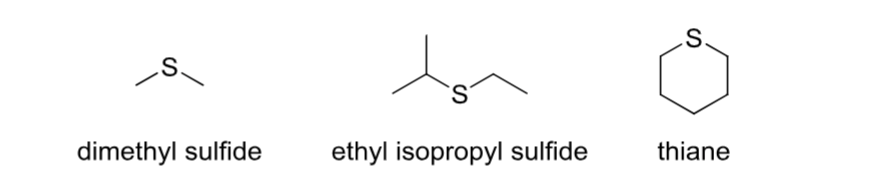 <p>Contains an <strong>R-S-R group</strong>.</p>
