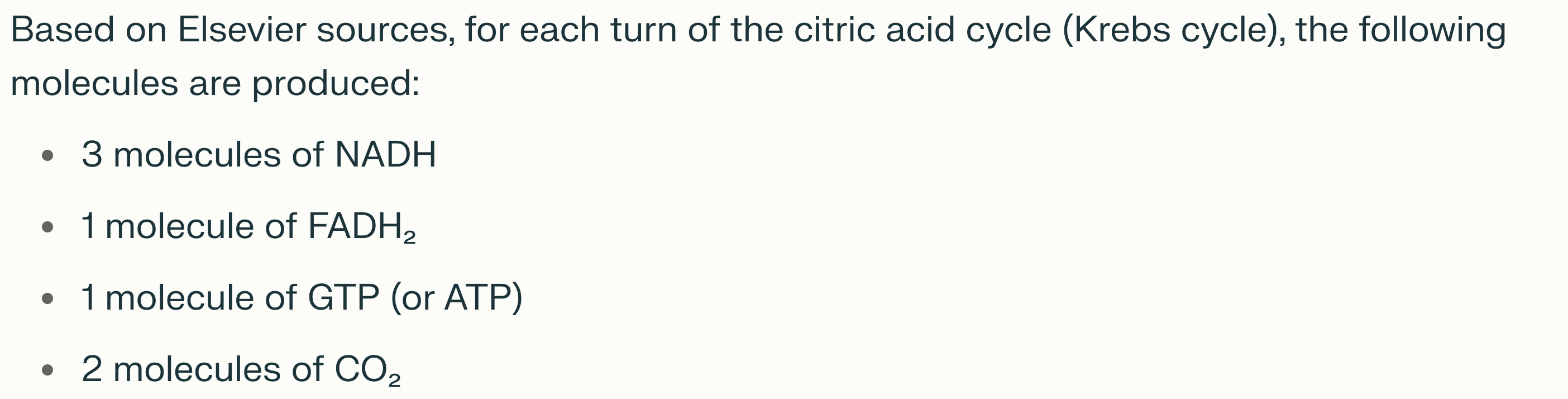 <p><strong>Trong một chu trình acid citric</strong></p><p>A. Giải phóng 2 phân tử CO<sub>2</sub></p><p>B. Giải phóng 4 phân tử H<sub>2</sub>O<sub>2</sub></p><p>C. Hai carbon của acetyl-CoA sẽ được chuyển thành COOH</p><p>D. Tích trữ 24 ATP</p>